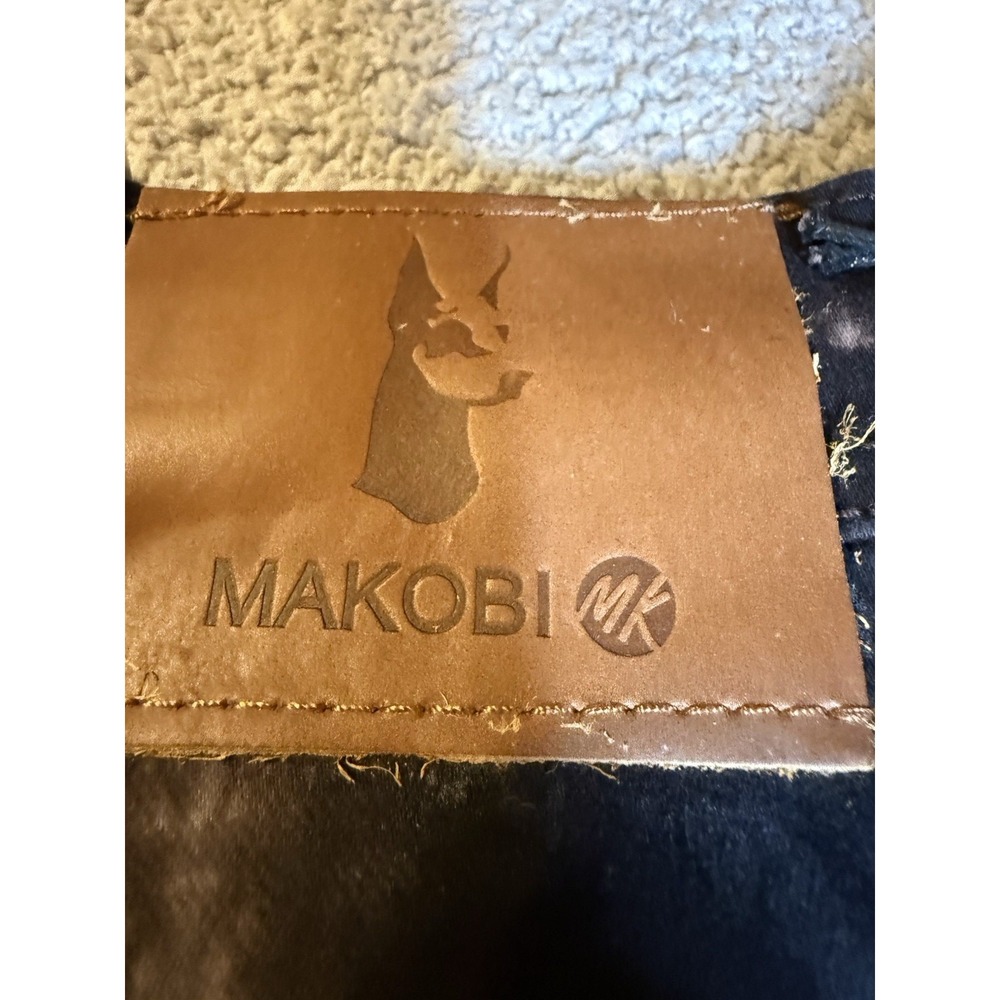 MAKOBI Brown Tie-Dye Mens 54x33 Comfort Fit Waist Jeans Urban Designer NEW - Picture 7 of 14